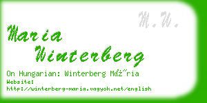 maria winterberg business card